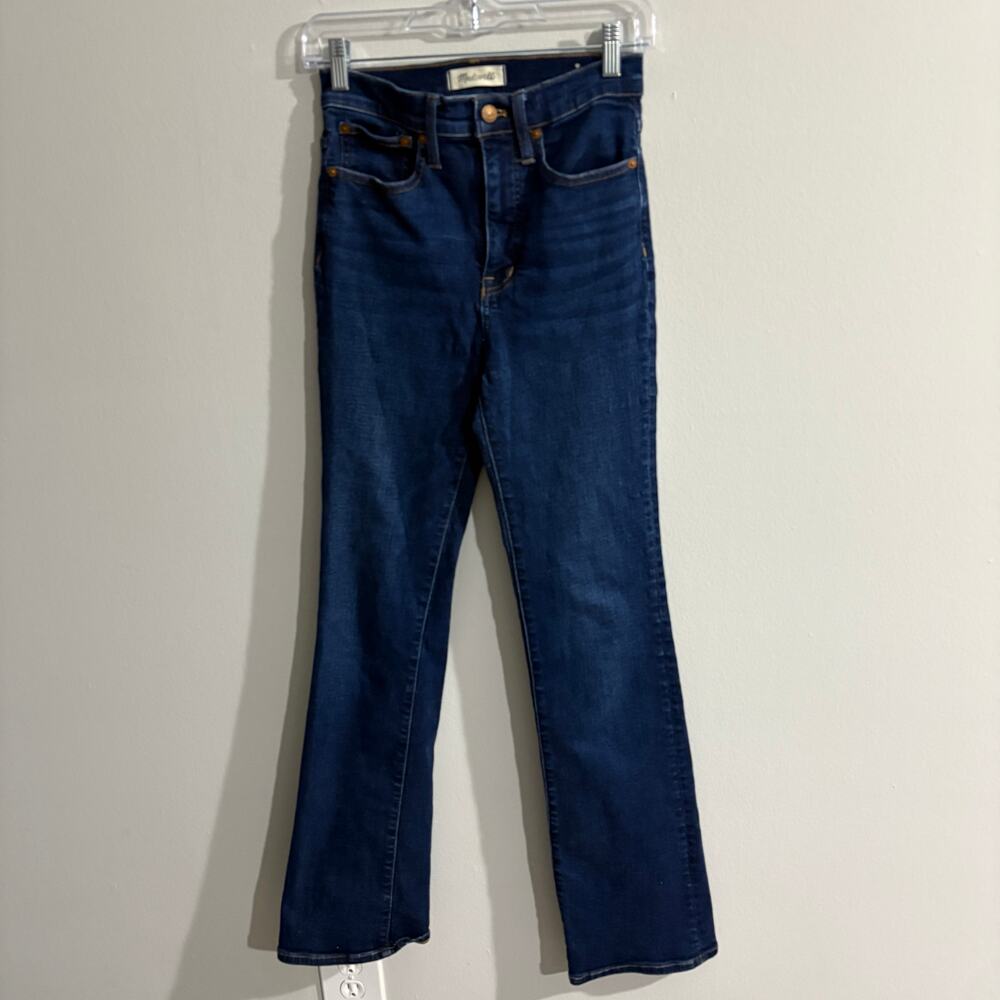 Madewell Dark Wash Skinny Flare Denim Jeans 25 Women’s Colleton Wash NG357 - Picture 2 of 7